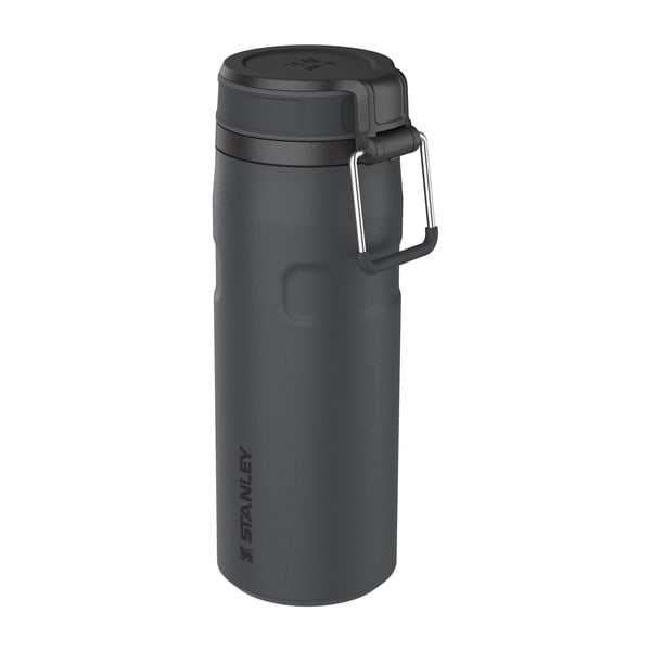 Črna termovka iz nerjavečega jekla 470 ml IceFlow™ Bottle Twist Flip Black – Stanley-image-1