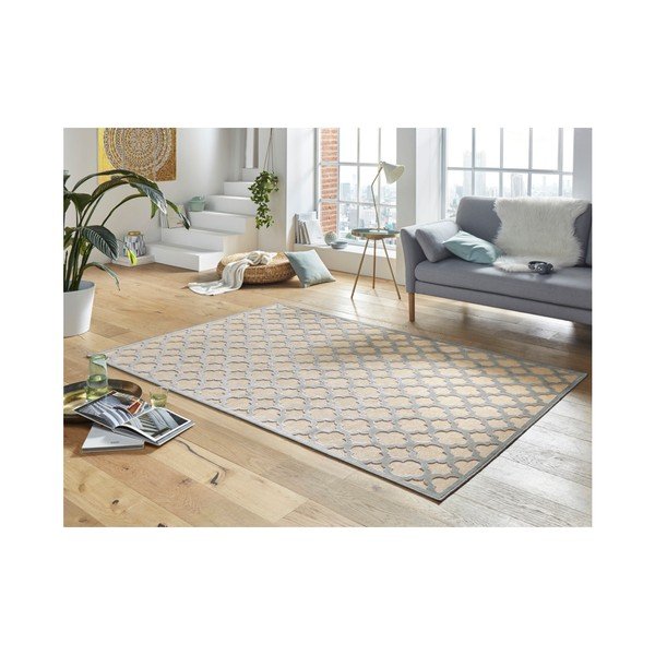 Krem preproga iz viskoze Mint Rugs Bryon, 80 x 125 cm-image-1