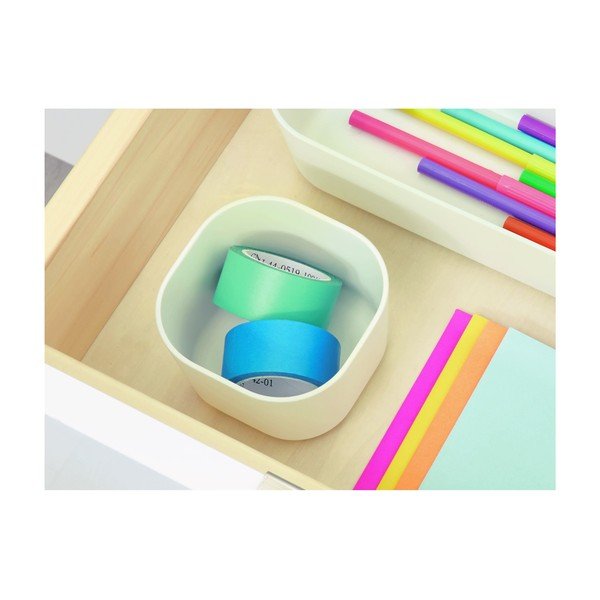 Bela škatla za shranjevanje iDesign Eco Bin, 9,14 x 9,14 cm-image-2