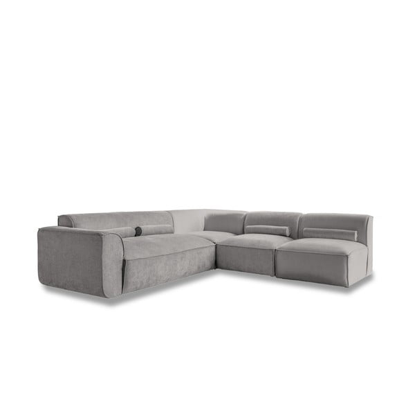 Svetlo siva kotna sedežna garnitura (desni kot) Flex Felix – Miuform