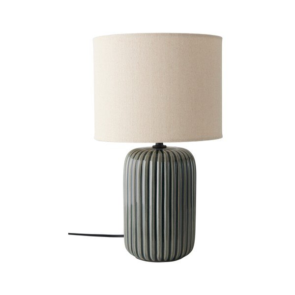Siva/bež tekstilna namizna svetilka (višina 36 cm) Mizu – Ellos Home