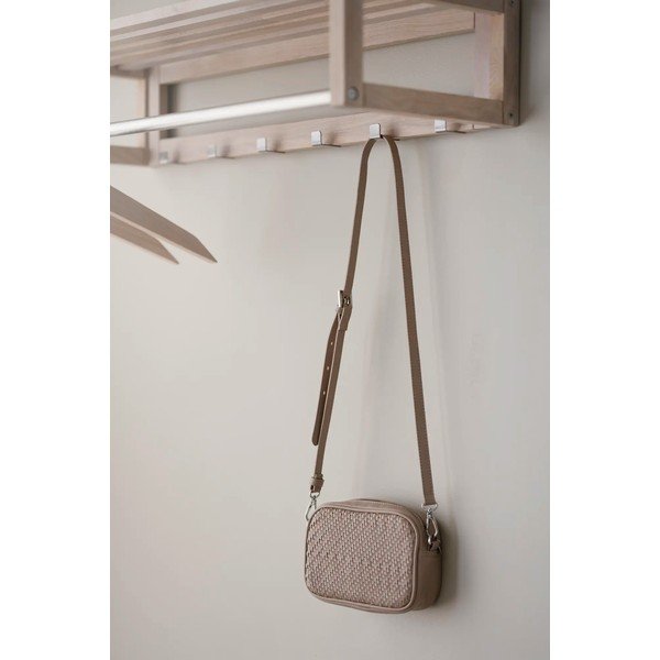 Stenski obešalnik iz masivnega hrasta v naravni barvi s polico Confetti – Rowico-image-4