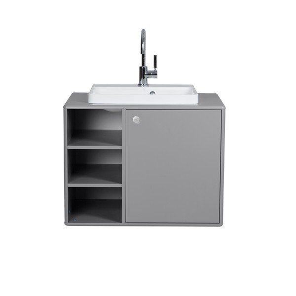Siva omarica z umivalnikom brez pipe 80x62 cm Color Bath - Tom Tailor