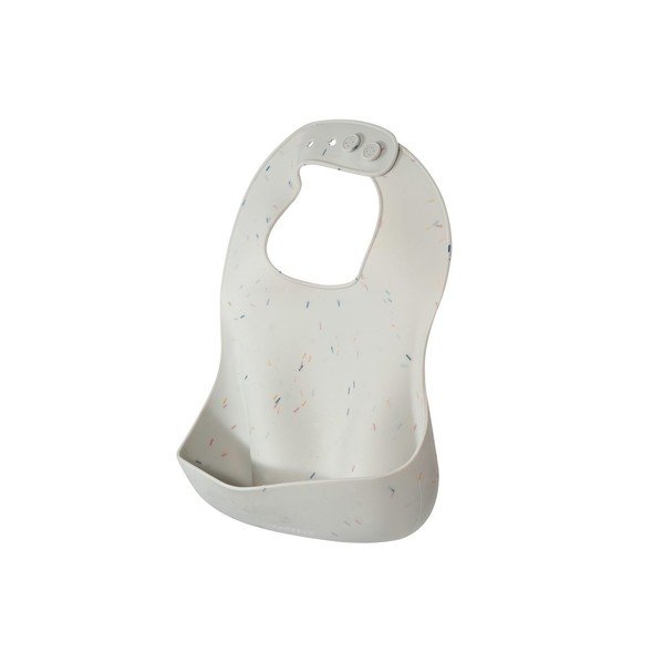 Bel silikonski slinček z žepom Kindsgut Bib Confetti-image-2