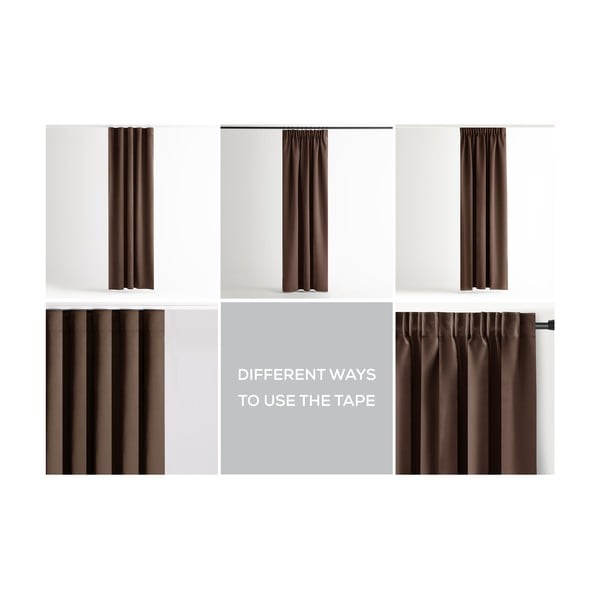 Rjava zavesa za delno zatemnitev 140x245 cm Kierra – Restilo-image-4