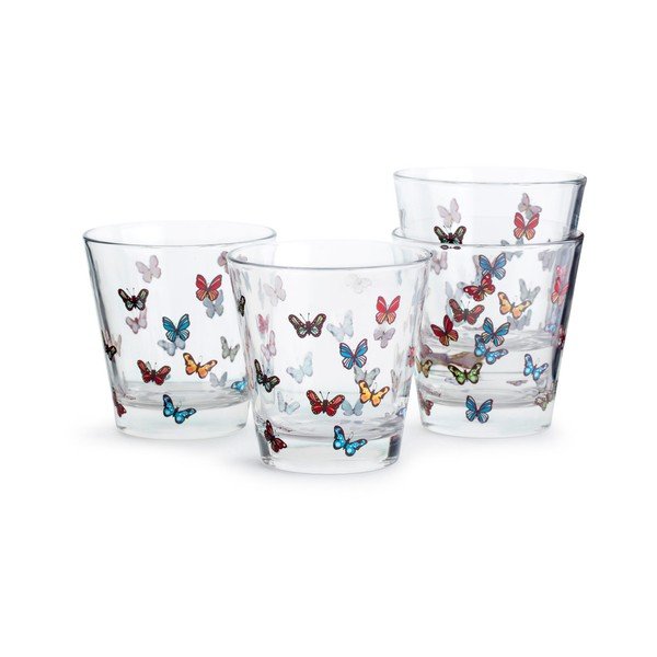 Komplet 4 kozarcev Sagaform Butterflies, 200 ml