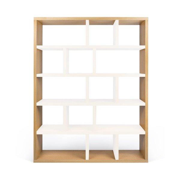Bel/naraven regal v hrastovem dekorju 150x198 cm Berlin – TemaHome