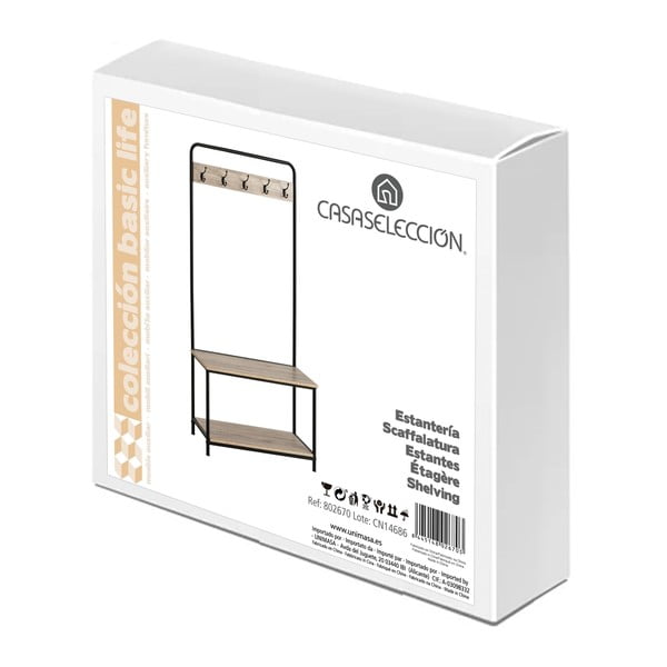 Črn set za hodnik v hrastovem dekorju – Casa Selección-image-3