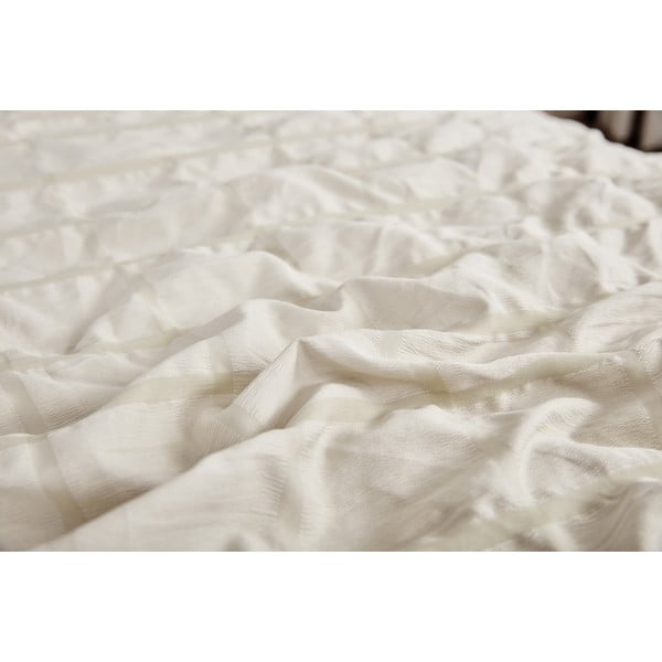 Bež enojna posteljnina iz krepa 140x200 cm Naomi – My House-image-3