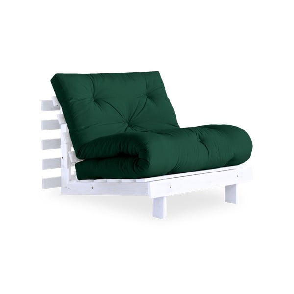 Raztegljiv fotelj Karup Design Roots White/Dark Green
