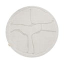 Svetlo siva volnena okrogla preproga ø 200 cm Morphic Organica – Agnella