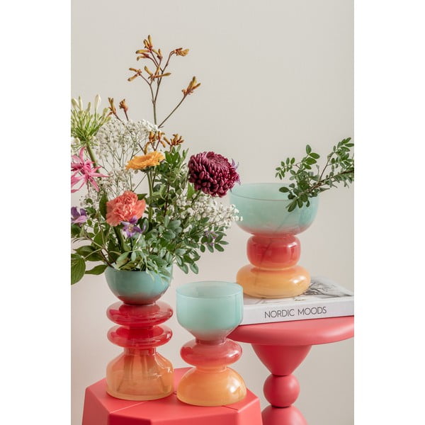 Rdeča/modra steklena vaza (višina 20,5 cm) Summer Vibes – PT LIVING-image-1