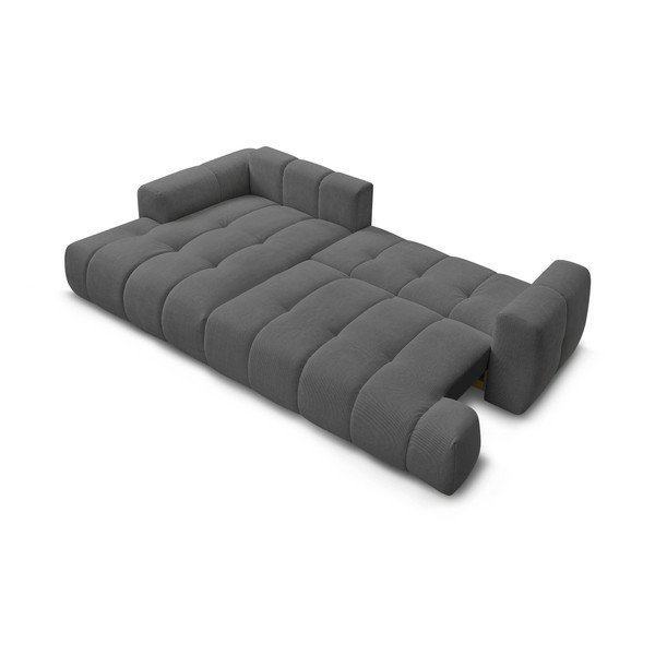 Temno siva raztegljiva/s prostorom za shranjevanje kotna sedežna garnitura (levi kot/z ležalnikom) Fuji – Bobochic Paris-image-4