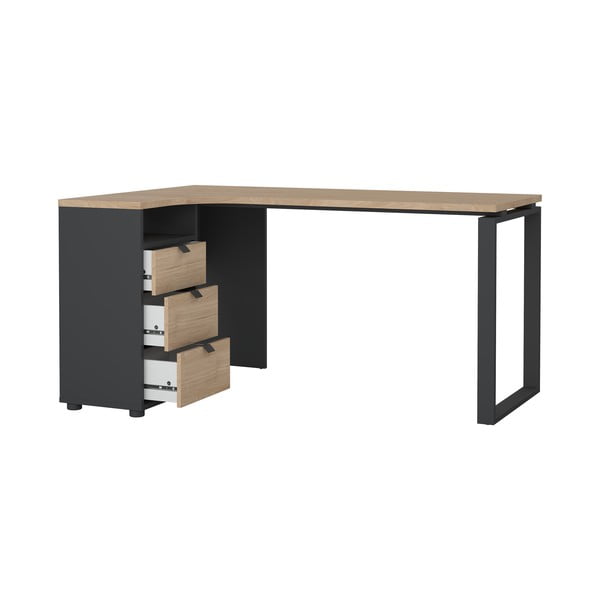 Pisalna miza z mizno ploščo v hrastovem dekorju 100x150 cm Sign – Tvilum-image-4