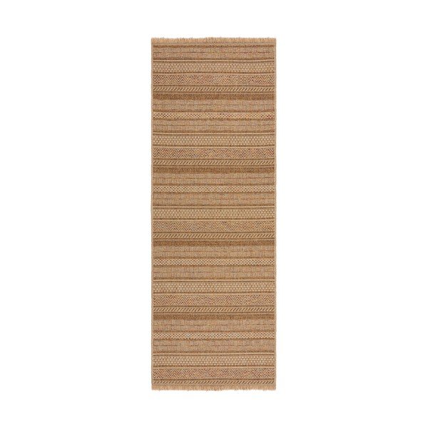 Zunanji tekač v naravni barvi 80x230 cm Farah Stripe – Flair Rugs