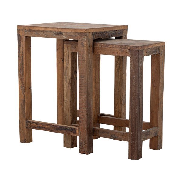 Stranske mizice v kompletu 2 ks iz recikliranega lesa 40x36 cm Galen – Bloomingville-image-3