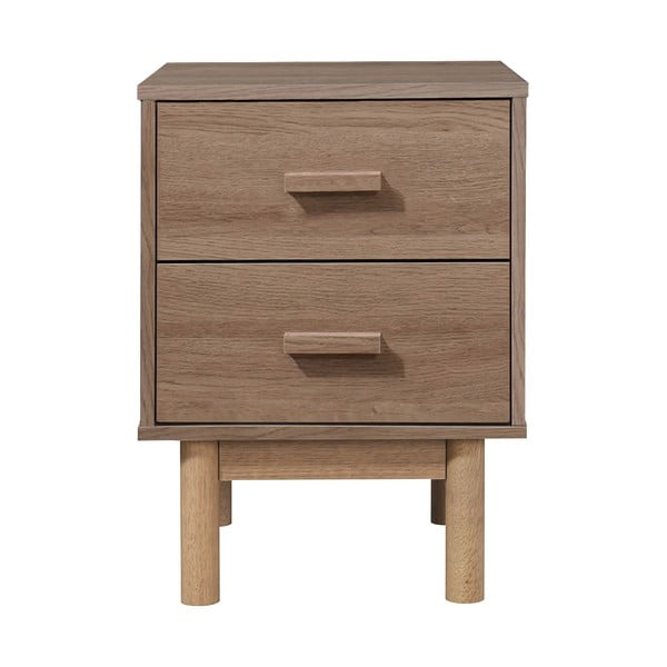 Nočna omarica v hrastovem dekorju v naravni barvi Melanie – Støraa