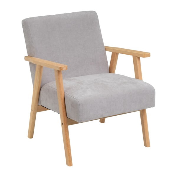 Siv fotelj iz šenilje Vintage – Casa Selección