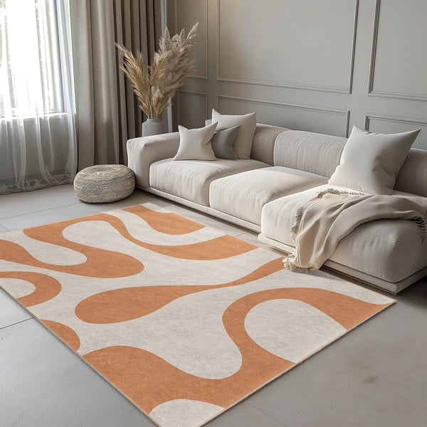Oranžna pralna preproga 80x150 cm Caramel Latte – Mila Home-image-1