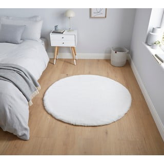 Bela preproga Think Rugs Teddy, ⌀ 120 cm
