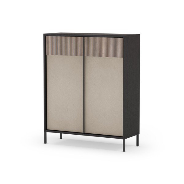 Antracitno sivo-svetlo rjava omarica 106x130 cm Amalia – Marckeric-image-1