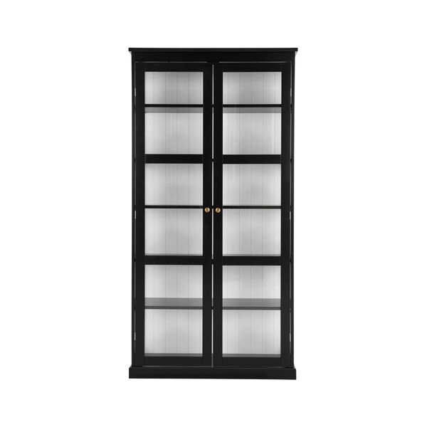 Črna vitrina iz MDF plošč 98x193x34 cm Wilma – Ellos Home-image-3