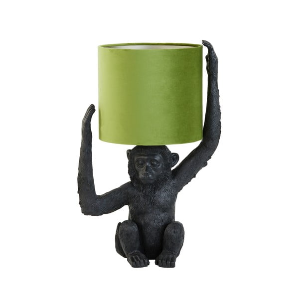 Zeleno-črna namizna svetilka (višina 51 cm) Monkey - Light & Living