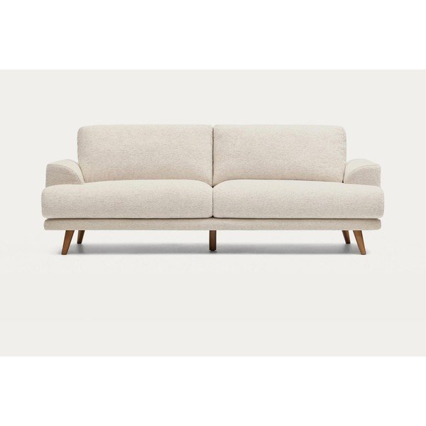 Bež sedežna garnitura iz šenilje 211 cm Karin – Kave Home-image-1