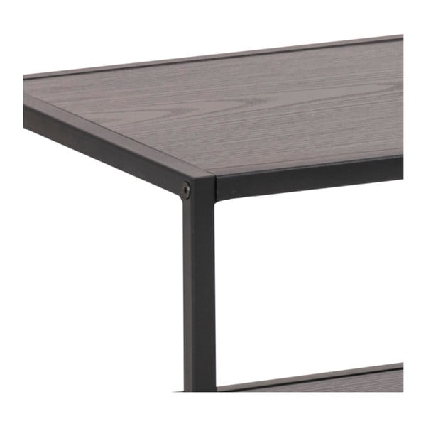 Črna TV omarica v jesenovem dekorju 120x46 cm Seaford - Actona-image-4