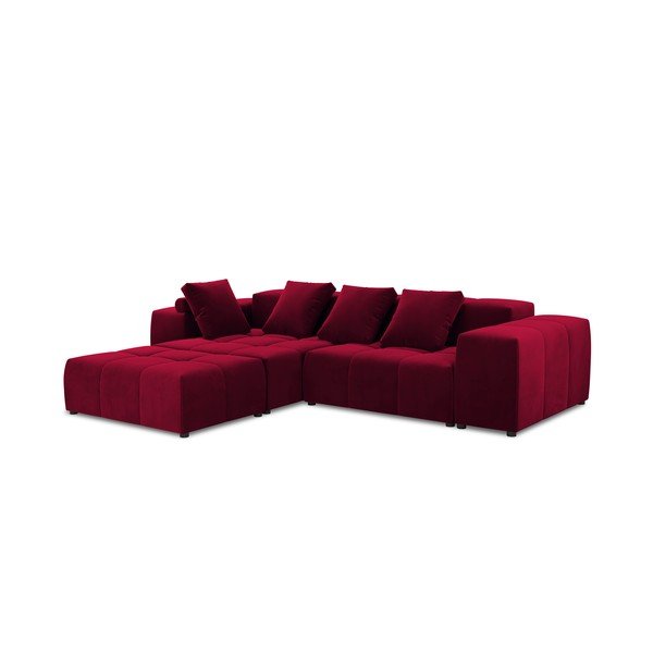 Rdeč kotni žametni kavč (obojestranski) Rome Velvet - Cosmopolitan Design -image-2