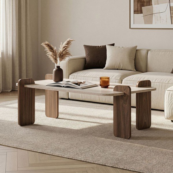 Bež klubska mizica 60x120 cm Renard – Nordure-image-2