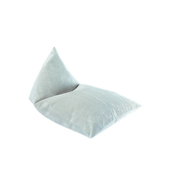 Mentolno zelena otroška vreča za sedenje iz rebrastega žameta Big Lounger – Wigiwama