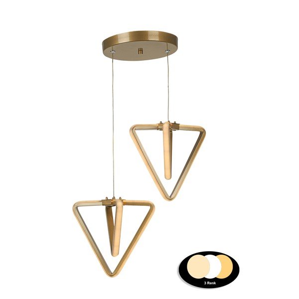 Kovinska LED viseča svetilka v bronasti barvi ø 20 cm Baris – Squid Lighting-image-2