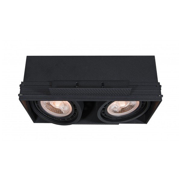 Črna stropna svetilka s kovinskim senčilom 15x25,5 cm Milo – GTV