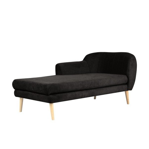 Črn ležalnik Mazzini Sofas Sardaigne