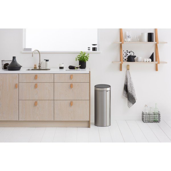 Jeklen koš za smeti na dotik v mat srebrni barvi 30 l Touch Bin – Brabantia-image-1