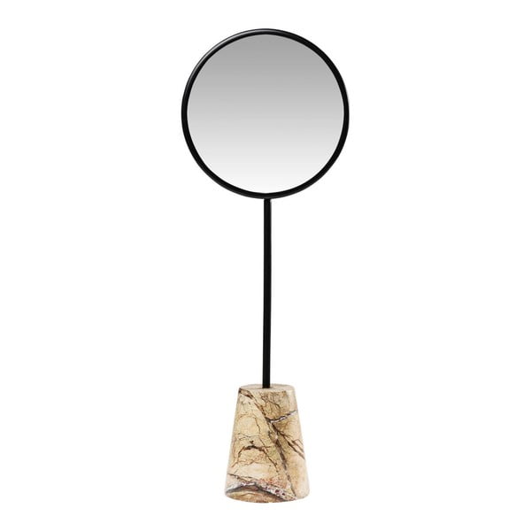 Namizno ogledalo s podstavkom iz marmorja Kare Design Bung, Ø 20 cm