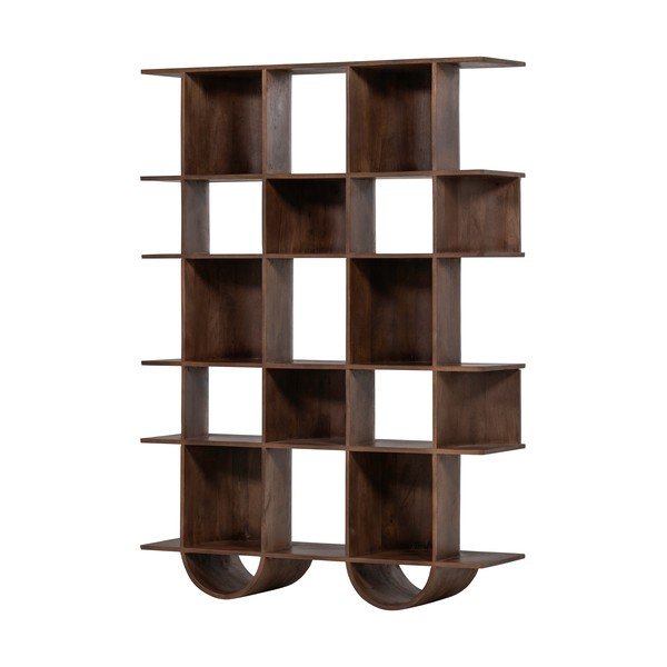 Temno rjav regal iz masivnega manga 130x180x35 cm Sinne – WOOOD-image-2