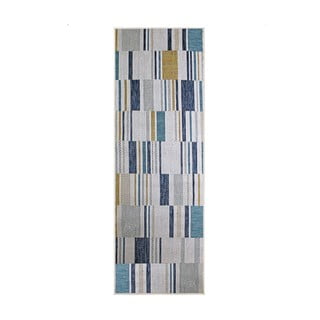 Rumeno-modra notranja in zunanja preproga 80x230 cm Rosco Geo – Flair Rugs