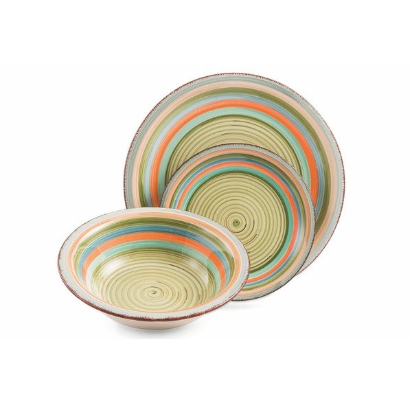 18-delni komplet barvnih lončenih posod Villa d'Este Mykonos Sombrerors-image-4