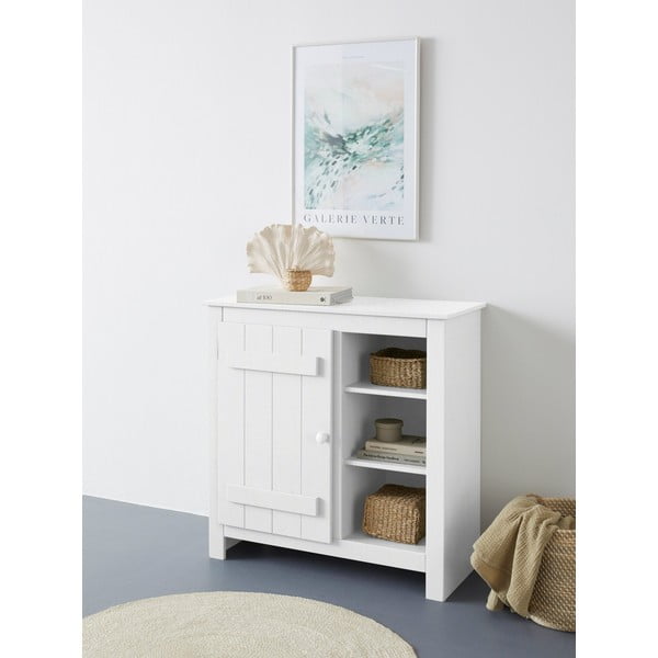 Bela omarica iz masivnega bora 90x90 cm Bertram – Støraa-image-1