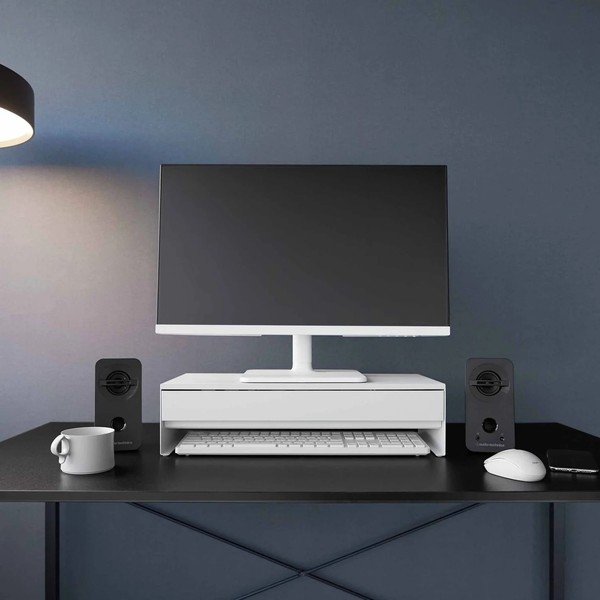 Belo kovinsko stojalo za monitor Tower – YAMAZAKI-image-1