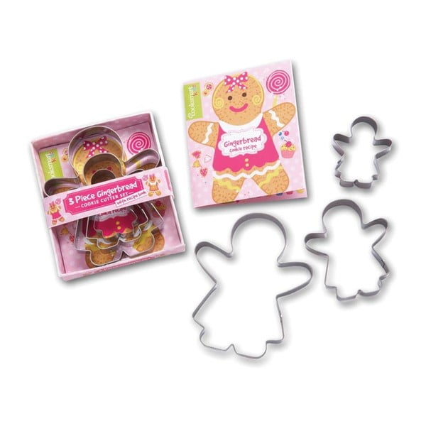 Komplet 3 izrezovalnikov za piškote Cooksmart ® Gingerbread Girl
