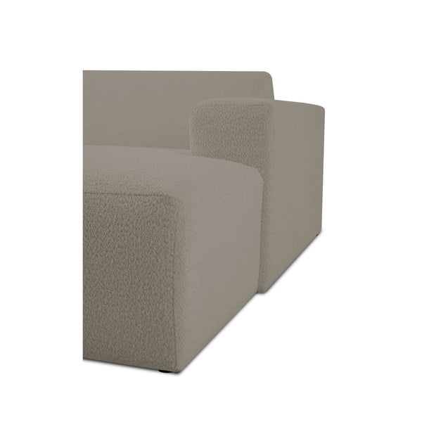 Svetlo rjav modul za sedežno garnituro iz tkanine bouclé (desni kot) Roxy – Scandic-image-4