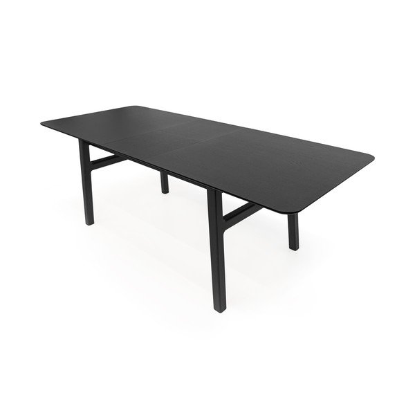 Raztegljiva jedilna miza z dodatno ploščo v hrastovem dekorju 90x180 cm Curved – Woodman-image-3