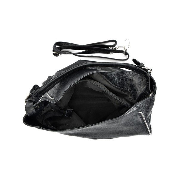 Črna usnjena torbica Mangotti Bags Iris-image-3
