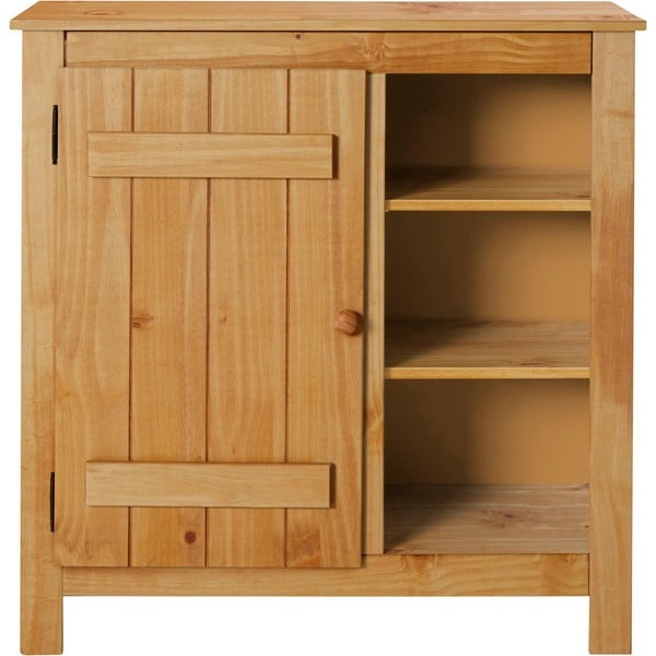 Omarica iz masivnega bora v naravni barvi 90x90 cm Bertram – Støraa