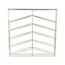 Stensko kovinsko držalo za vino v zlati barvi za 10 steklenic 67x66x7,5 cm Cuadro – PT LIVING