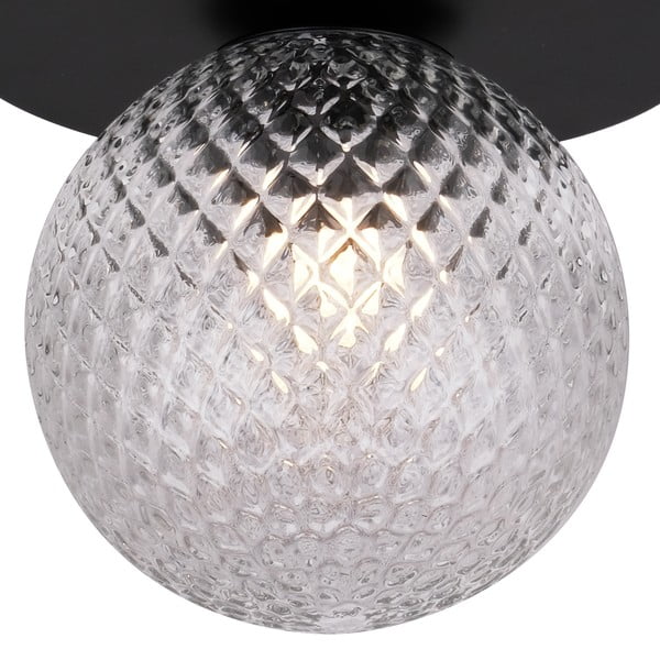 Črna stropna svetilka SULION Musa, ø 14 cm-image-2