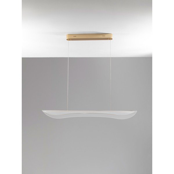 Aluminijasta LED zatemnitvena viseča svetilka v zlati barvi s senčilom iz akrilnega stekla Agos – Nova Luce-image-4